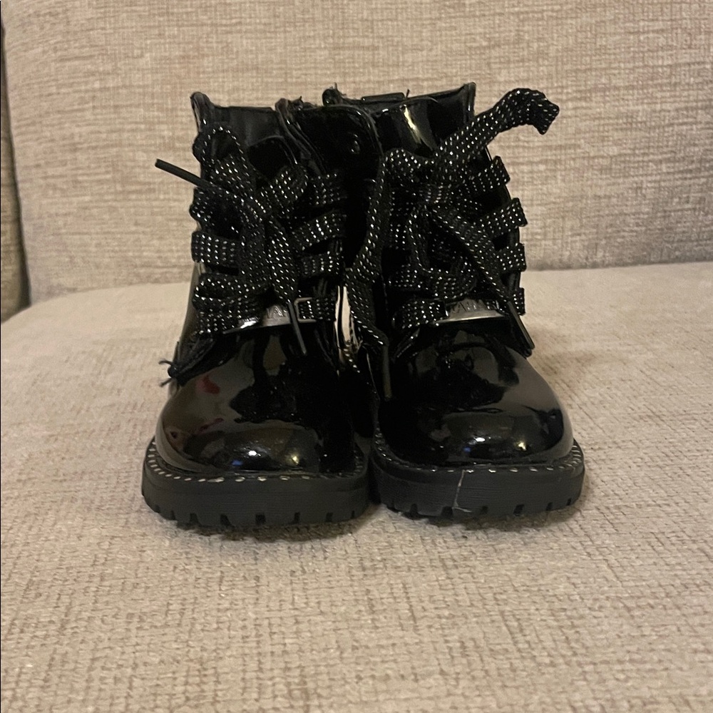 Black Patent Leather Boots